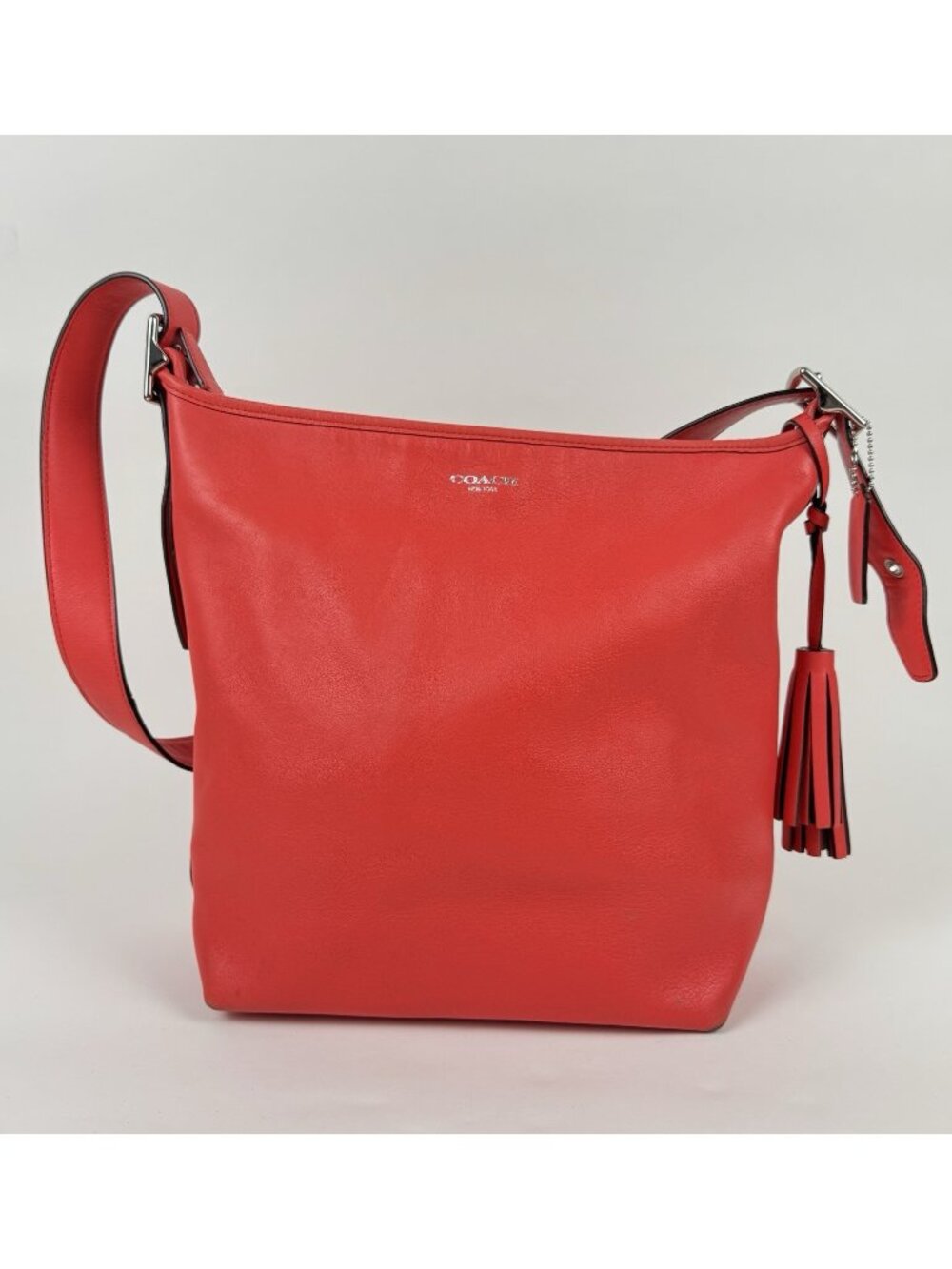 Coach Red Leather Vintage Legacy Duffle Bag 19889